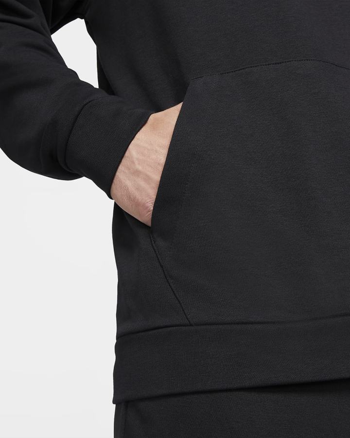 Sudadera Con Capucha Nike Dri-FIT Training Hombre Negras Blancas | UZIKE-3685