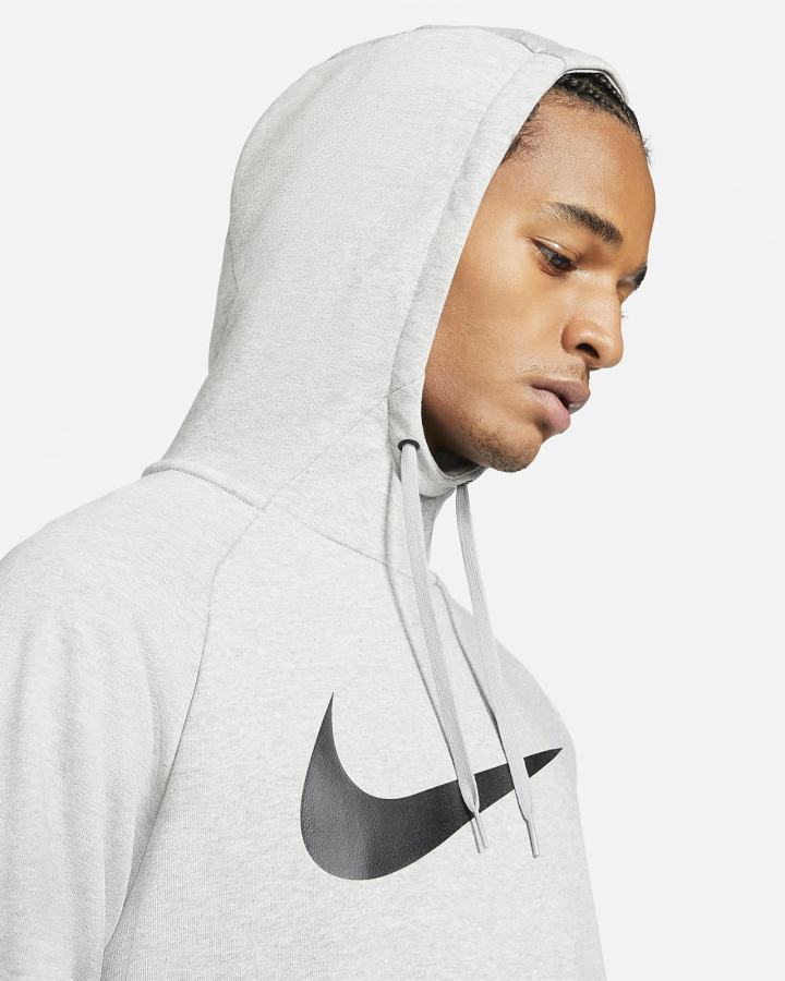 Sudadera Con Capucha Nike Dri-FIT Training Hombre Gris Oscuro Negras | YCPUZ-4657
