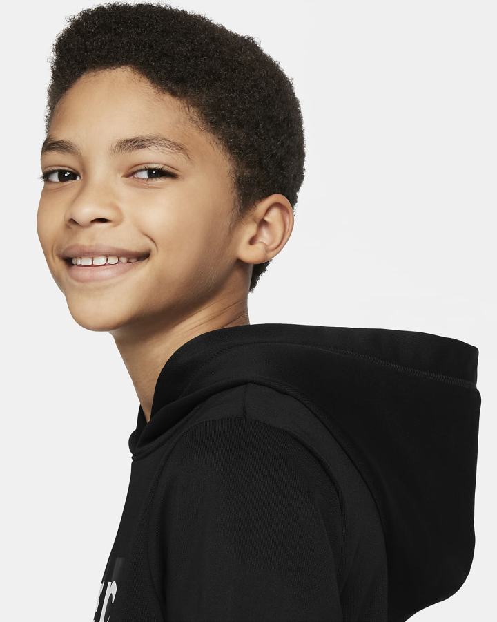 Sudadera Con Capucha Nike F.C. Kids Soccer Niña Negras Blancas | KDNFM-0517