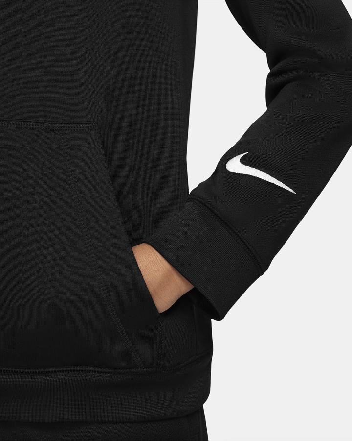 Sudadera Con Capucha Nike F.C. Kids Soccer Niña Negras Blancas | KDNFM-0517