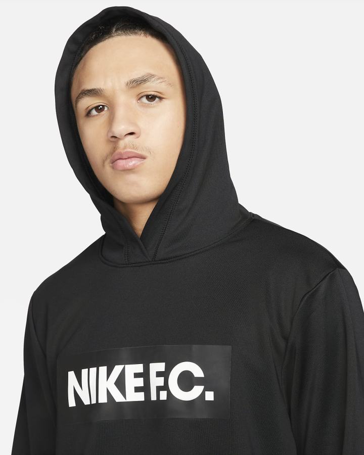 Sudadera Con Capucha Nike F.C. Soccer Hombre Negras Blancas | CSPWZ-0643