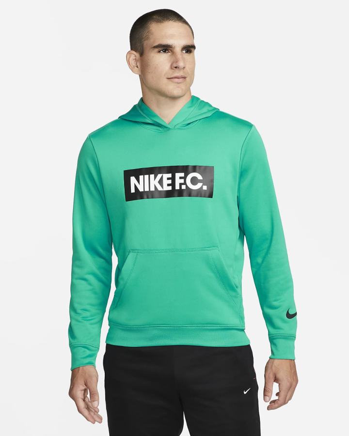Sudadera Con Capucha Nike F.C. Soccer Hombre Verde Blancas Negras | XHDIV-6982