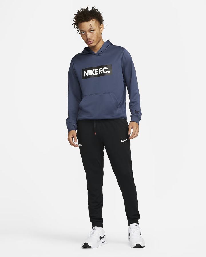 Sudadera Con Capucha Nike F.C. Soccer Hombre Azules Blancas Negras | ZNXCE-8247