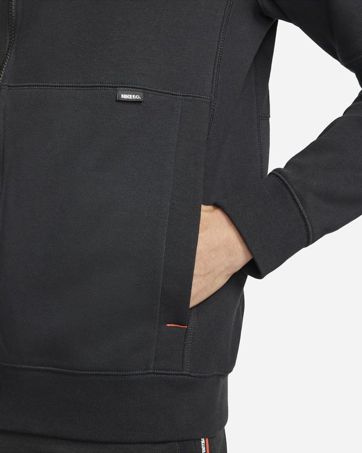 Sudadera Con Capucha Nike F.C. Tribuna Fleece Full-Zip Soccer Hombre Negras Rojas Blancas | UZLBV-0516