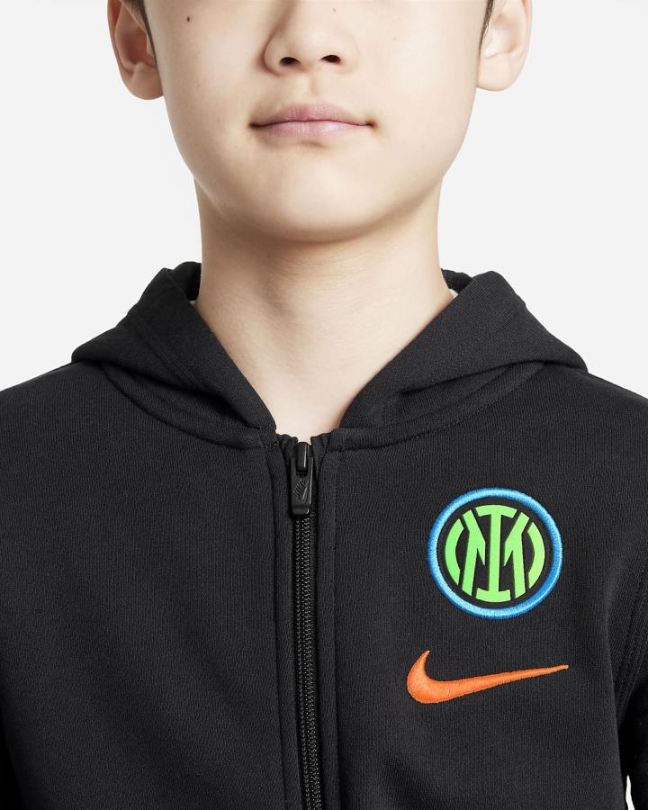 Sudadera Con Capucha Nike Inter Milan Club Fleece Kids Full-Zip Niño Negras Naranjas | TYJUN-8605