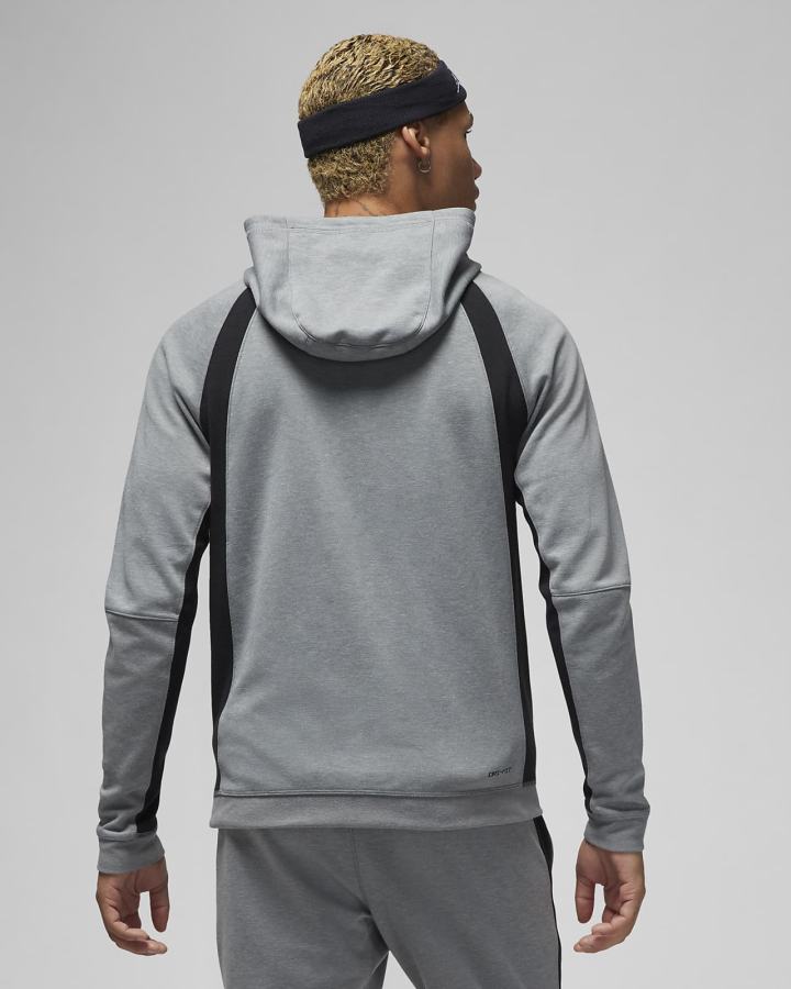 Sudadera Con Capucha Nike Jordan Dri-FIT Sport Full-Zip Hombre Gris Oscuro Negras | SAJKG-7415