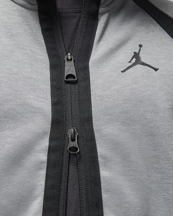 Sudadera Con Capucha Nike Jordan Dri-FIT Sport Full-Zip Hombre Gris Oscuro Negras | SAJKG-7415