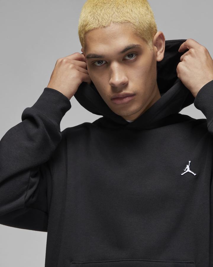 Sudadera Con Capucha Nike Jordan Essential Fleece Hombre Negras Blancas | CJUFR-4269