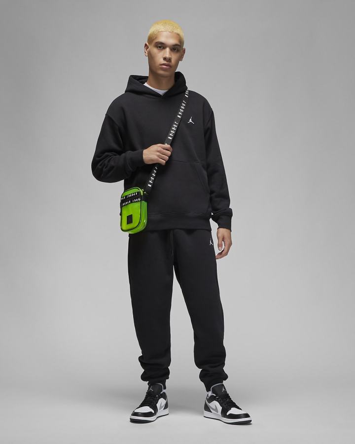 Sudadera Con Capucha Nike Jordan Essential Fleece Hombre Negras Blancas | CJUFR-4269