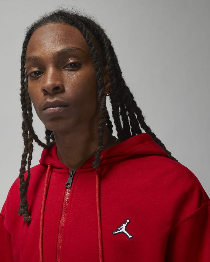 Sudadera Con Capucha Nike Jordan Essentials Full-Zip Fleece Hombre Rojas Blancas | LPHWZ-0769