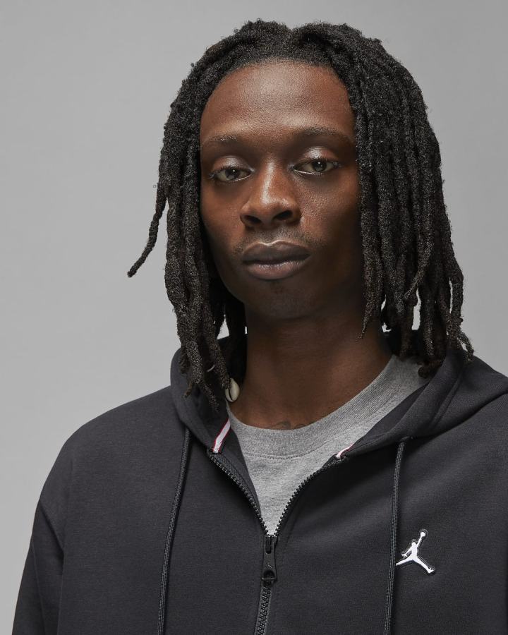 Sudadera Con Capucha Nike Jordan Essentials Full-Zip Fleece Hombre Negras Blancas | QGPIY-7684