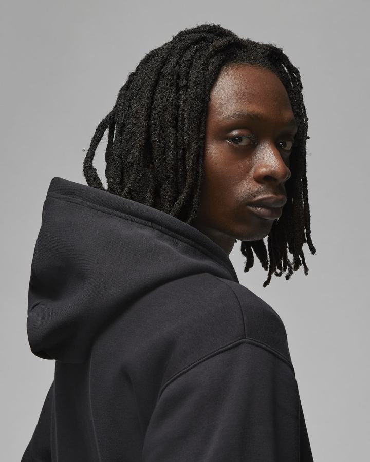 Sudadera Con Capucha Nike Jordan Essentials Full-Zip Fleece Hombre Negras Blancas | QGPIY-7684