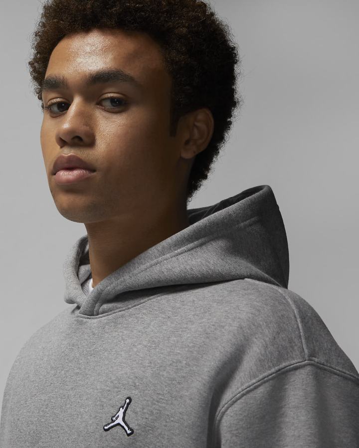 Sudadera Con Capucha Nike Jordan Essential Fleece Hombre Gris Oscuro Blancas | XAEGJ-3629