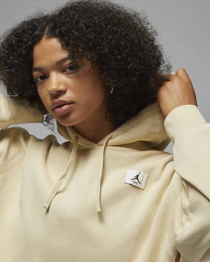 Sudadera Con Capucha Nike Jordan Flight Fleece Mujer Beige | OQRLT-9764