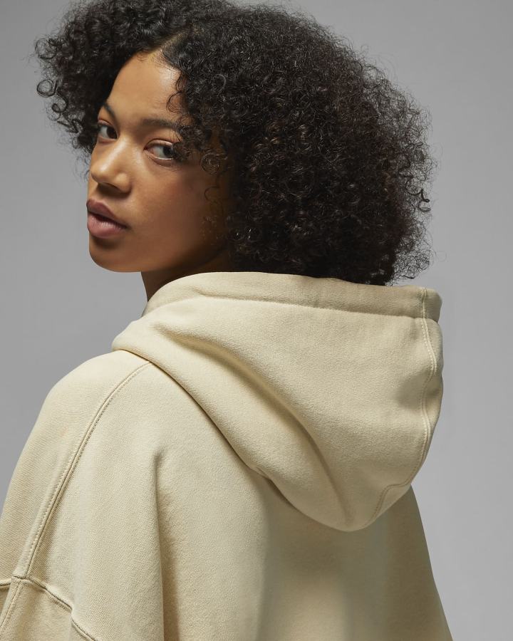 Sudadera Con Capucha Nike Jordan Flight Fleece Mujer Beige | OQRLT-9764