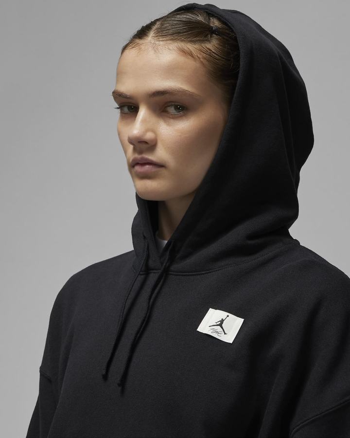 Sudadera Con Capucha Nike Jordan Flight Fleece Mujer Negras | QJIDM-5217