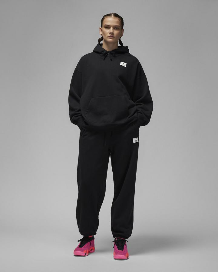Sudadera Con Capucha Nike Jordan Flight Fleece Mujer Negras | QJIDM-5217