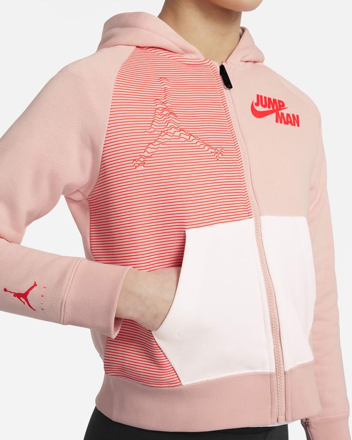 Sudadera Con Capucha Nike Jordan Jumpman Kids Full-Zip Niña Rosas | IFPAE-0863