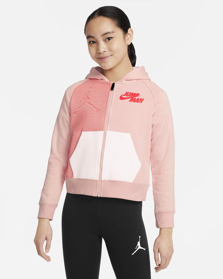 Sudadera Con Capucha Nike Jordan Jumpman Kids Full-Zip Niña Rosas | IFPAE-0863