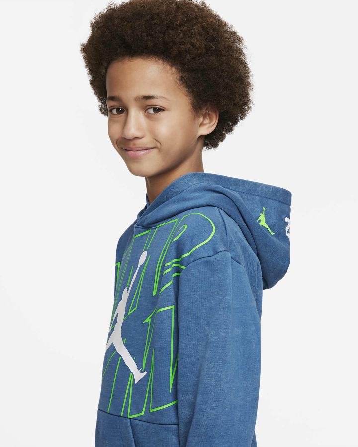 Sudadera Con Capucha Nike Jordan Jumpman Kids Niño Azules Oscuro | LOGUY-8752