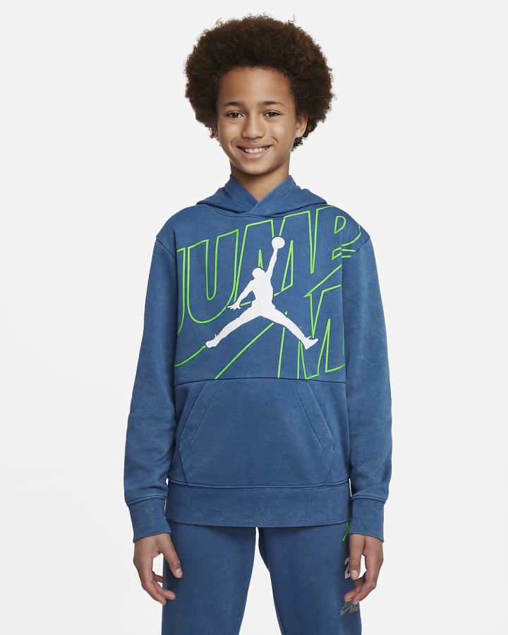 Sudadera Con Capucha Nike Jordan Jumpman Kids Niño Azules Oscuro | LOGUY-8752