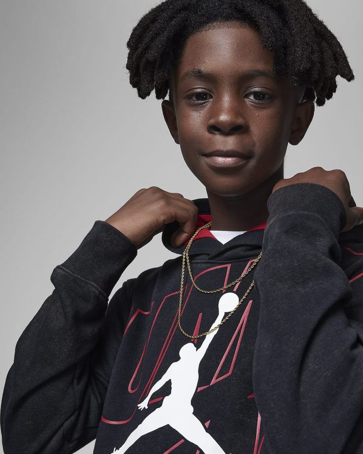 Sudadera Con Capucha Nike Jordan Jumpman Kids Niño Negras | LWOKQ-4297