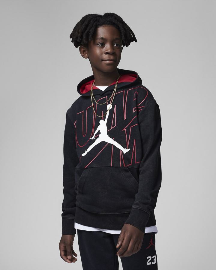 Sudadera Con Capucha Nike Jordan Jumpman Kids Niño Negras | LWOKQ-4297