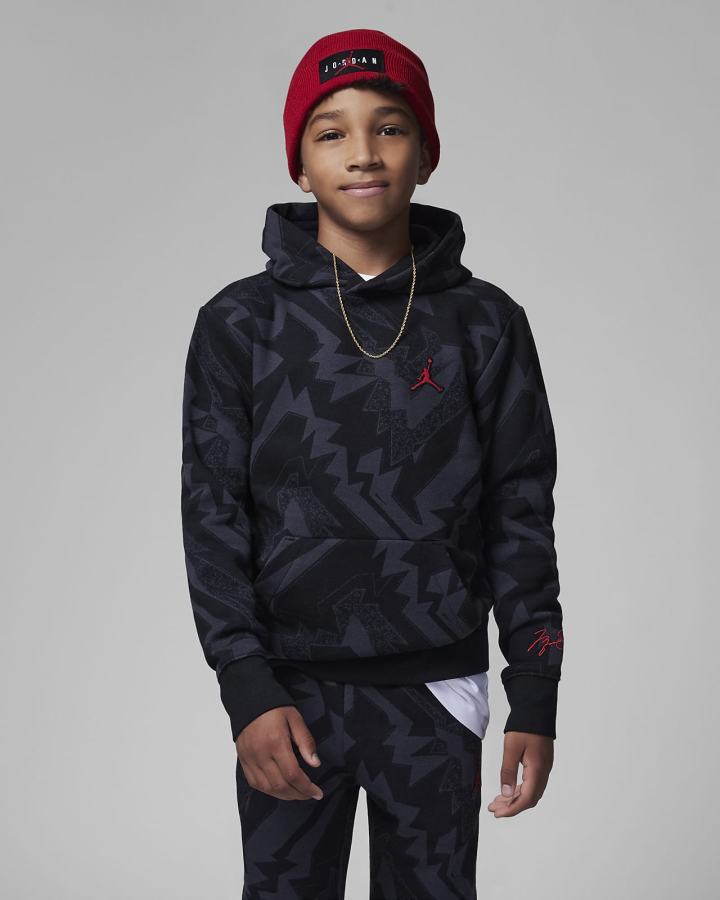 Sudadera Con Capucha Nike Jordan Kids Essentials Printed Fleece Niño Negras | CJIMF-6207