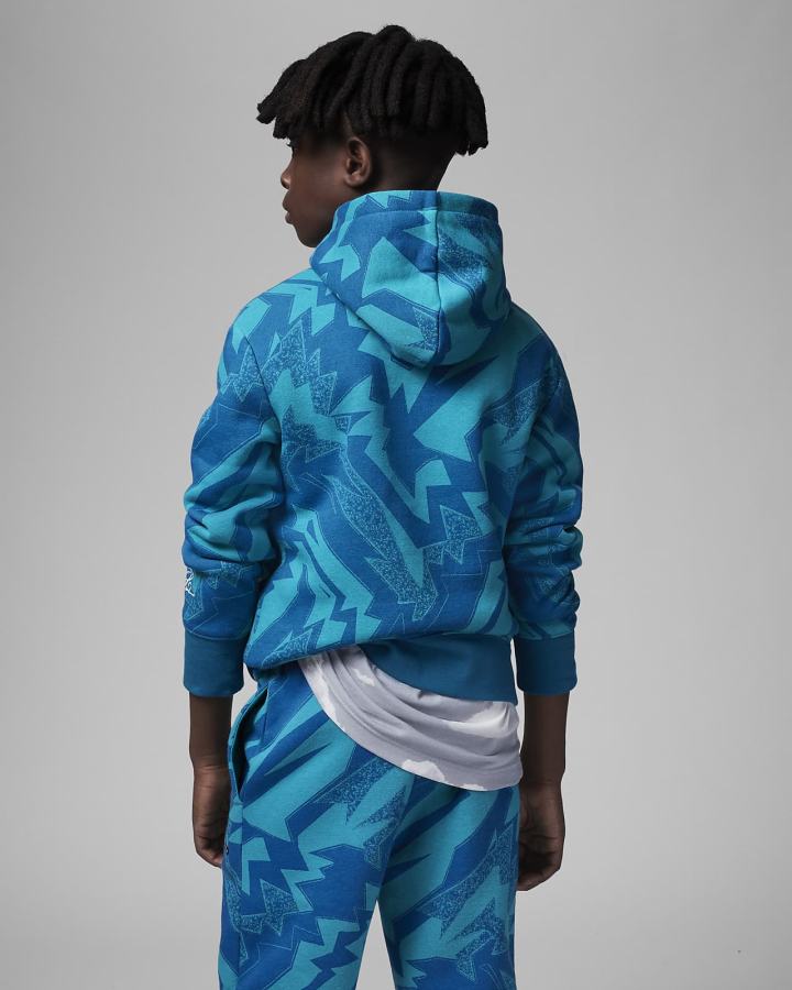 Sudadera Con Capucha Nike Jordan Kids Essentials Printed Fleece Niño Azules | EYQVG-7693
