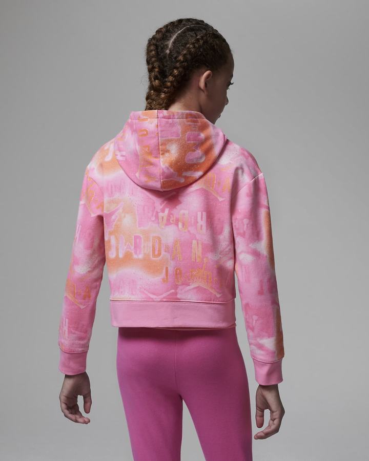Sudadera Con Capucha Nike Jordan Kids Essentials Printed Boxy Niña Rosas | OMITX-4501