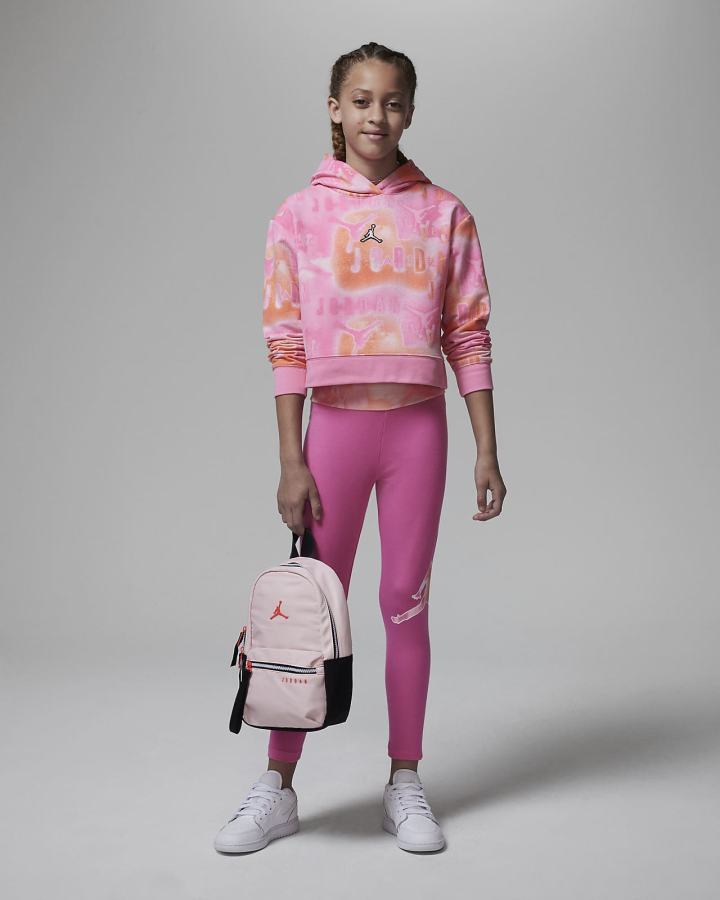 Sudadera Con Capucha Nike Jordan Kids Essentials Printed Boxy Niña Rosas | OMITX-4501