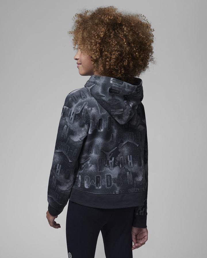 Sudadera Con Capucha Nike Jordan Kids Essentials Printed Boxy Niña Negras | XEZCJ-4257
