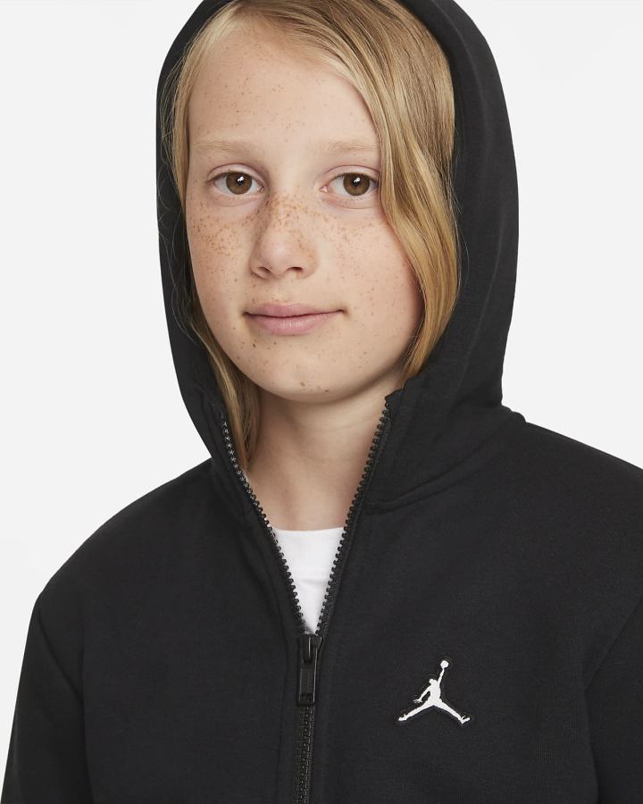 Sudadera Con Capucha Nike Jordan Kids Full-Zip Niño Negras | GCBMU-1203