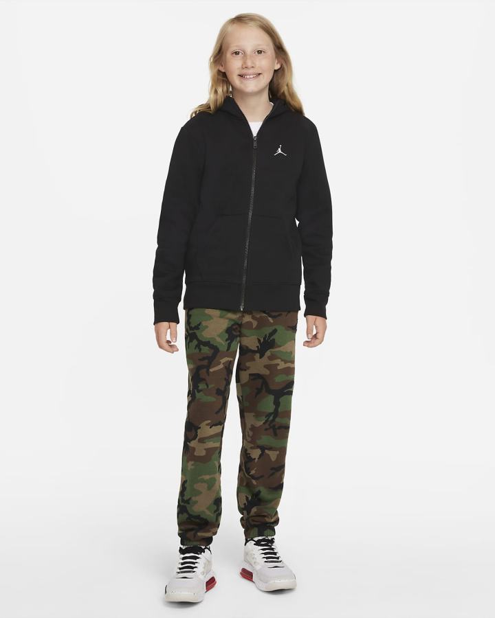 Sudadera Con Capucha Nike Jordan Kids Full-Zip Niño Negras | GCBMU-1203