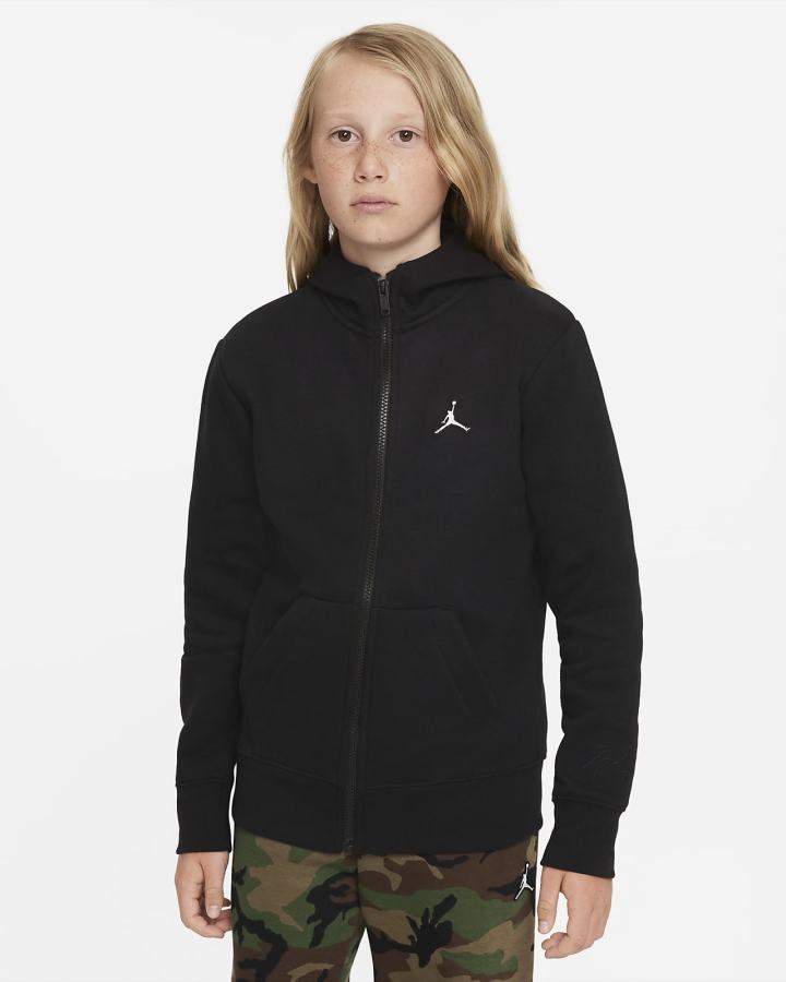 Sudadera Con Capucha Nike Jordan Kids Full-Zip Niño Negras | GCBMU-1203