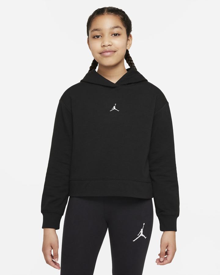 Sudadera Con Capucha Nike Jordan Kids Niña Negras | EDVYZ-5024