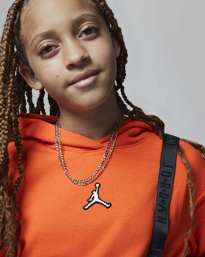Sudadera Con Capucha Nike Jordan Kids Niña Naranjas | GAPCQ-7853