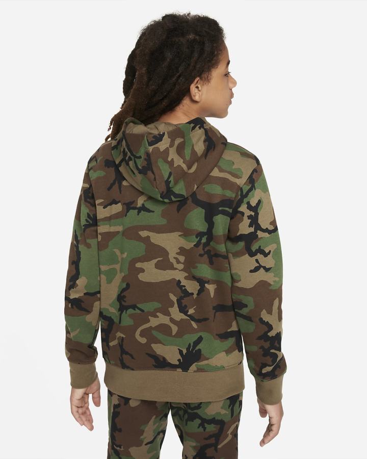 Sudadera Con Capucha Nike Jordan Kids Niño Camuflaje Verde | LUYBE-5640