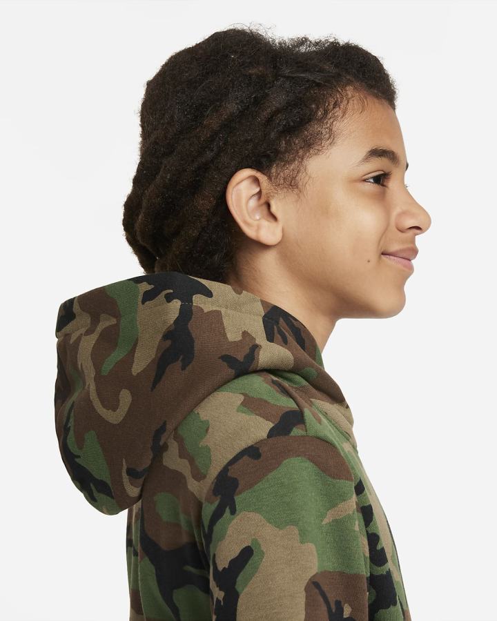 Sudadera Con Capucha Nike Jordan Kids Niño Camuflaje Verde | LUYBE-5640