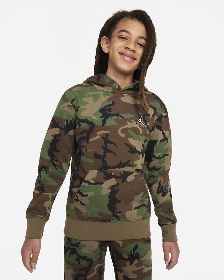Sudadera Con Capucha Nike Jordan Kids Niño Camuflaje Verde | LUYBE-5640