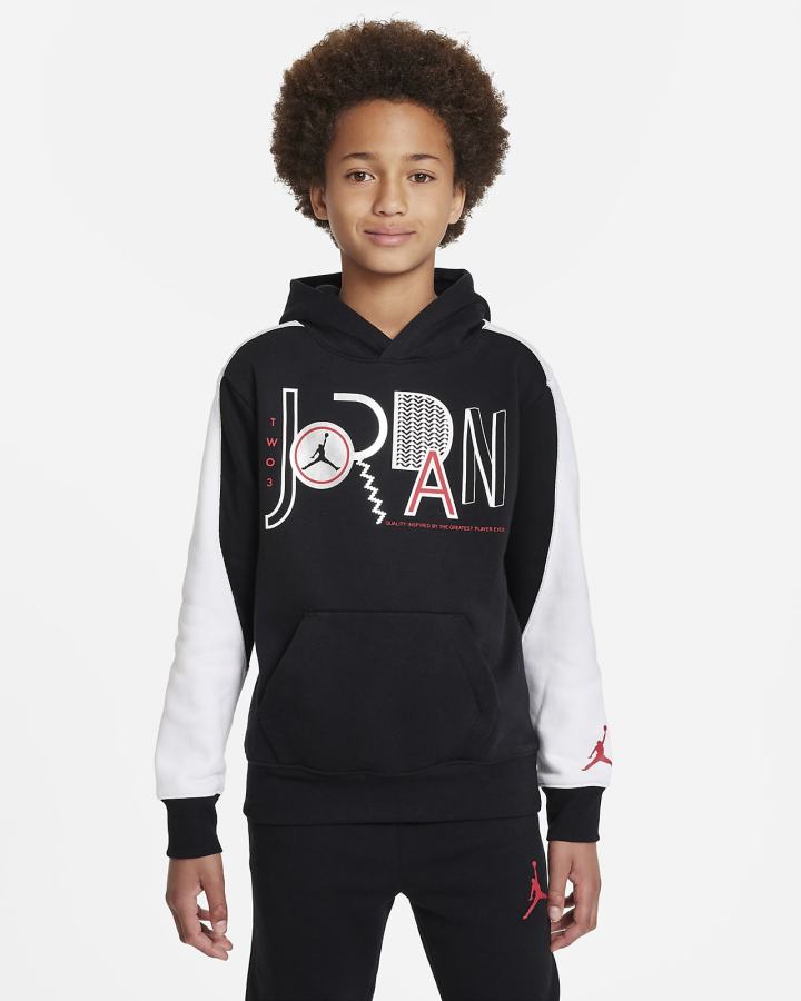Sudadera Con Capucha Nike Jordan Kids Niño Negras | MSFXP-5739