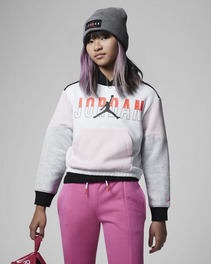 Sudadera Con Capucha Nike Jordan Kids Niña Blancas | ZUQVS-3751