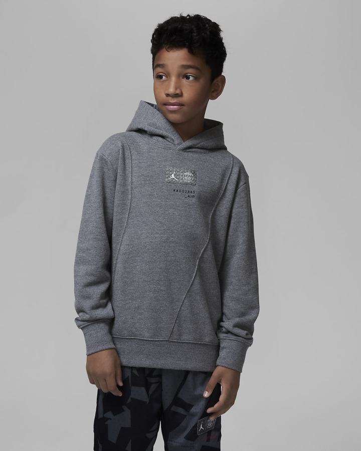Sudadera Con Capucha Nike Jordan Kids Paris Saint-Germain French Terry Niño Gris Oscuro | YKXDZ-5409