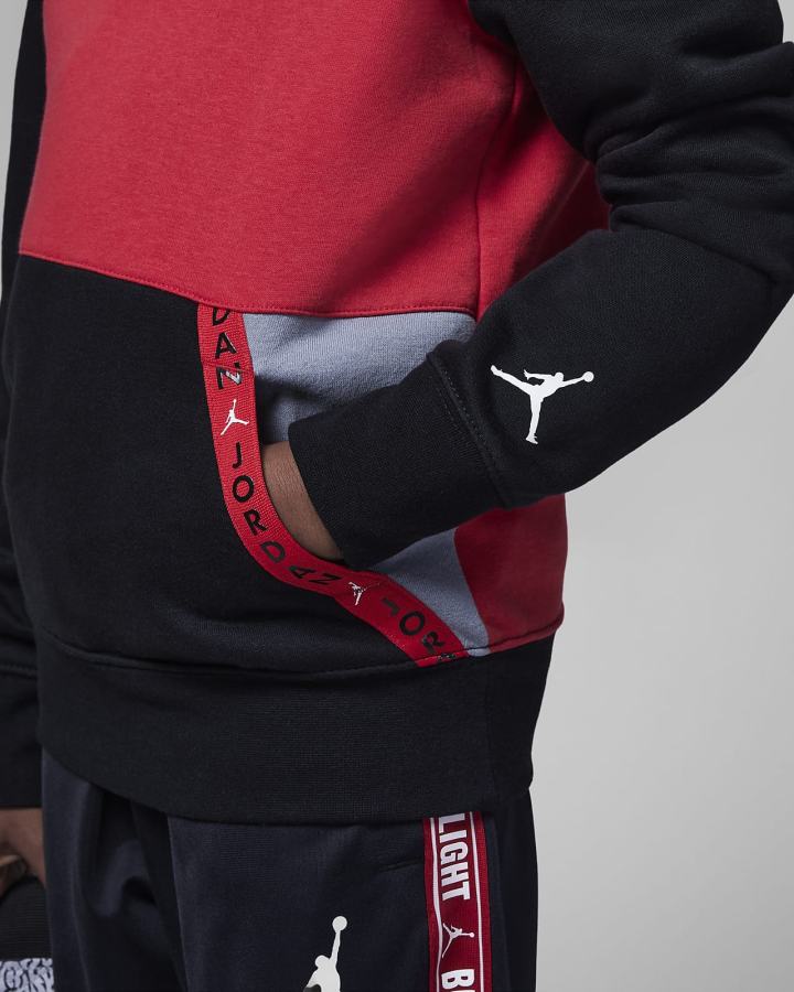 Sudadera Con Capucha Nike Jordan Kids Vert Tape Fleece Niño Rojas | DGFEM-9046