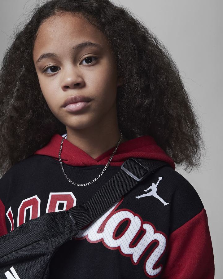 Sudadera Con Capucha Nike Jordan Kids You Can Play Boxy Niña Negras | ATULW-3048