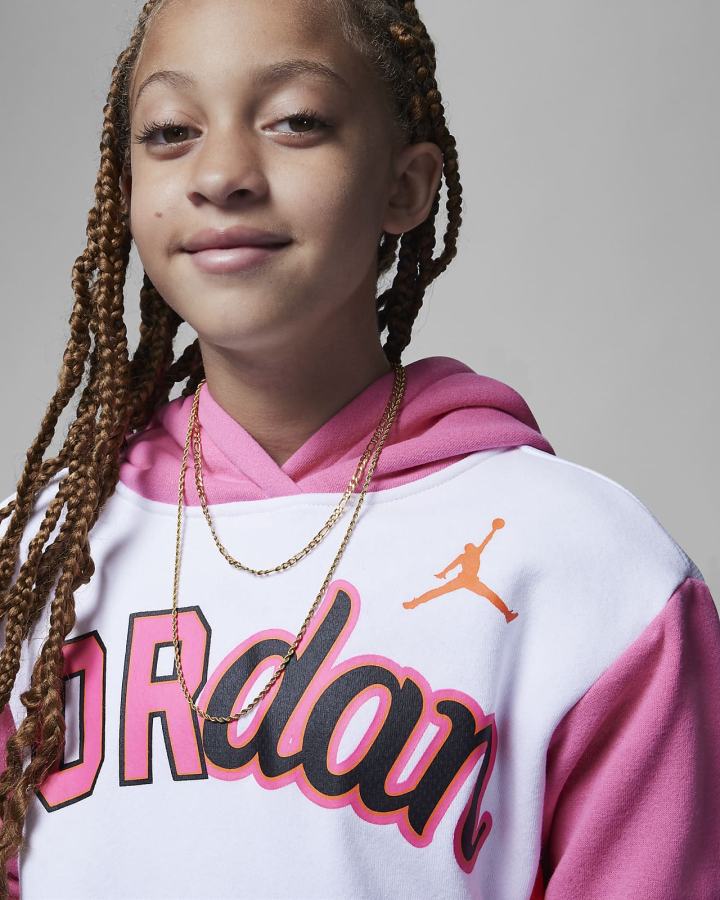 Sudadera Con Capucha Nike Jordan Kids You Can Play Boxy Niña Blancas | GEMFB-1674