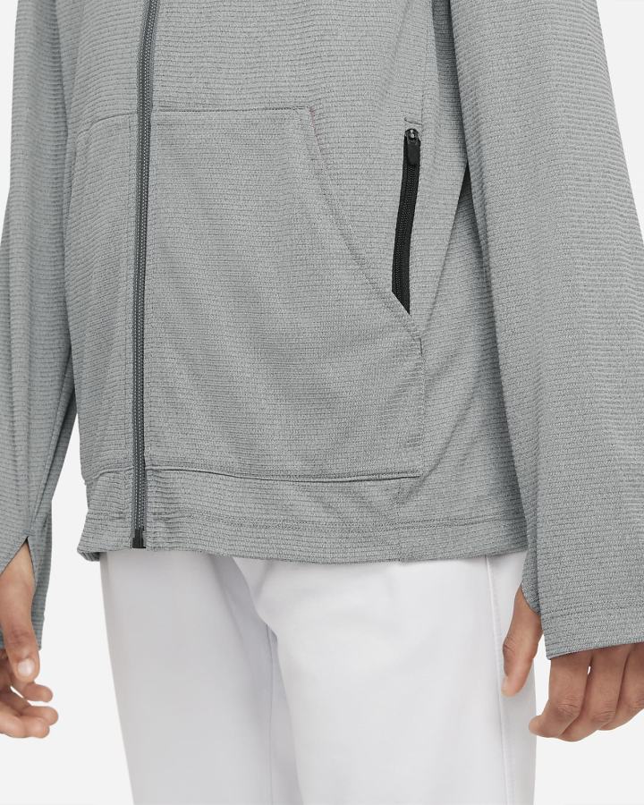 Sudadera Con Capucha Nike Kids Full-Zip Training Niño Gris Oscuro | NYKZV-6219
