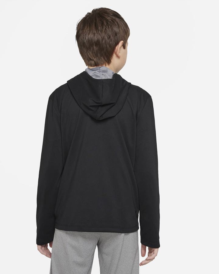 Sudadera Con Capucha Nike Kids Full-Zip Training Niño Negras | WKOLX-9017