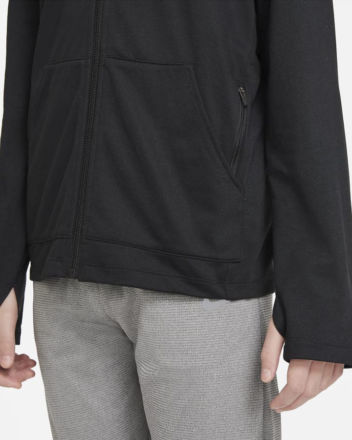 Sudadera Con Capucha Nike Kids Full-Zip Training Niño Negras | WKOLX-9017