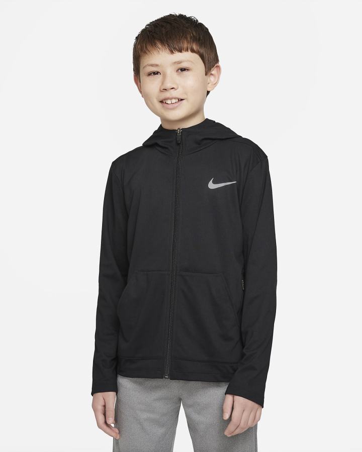 Sudadera Con Capucha Nike Kids Full-Zip Training Niño Negras | WKOLX-9017